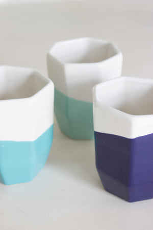 Ceramic Geo Cup Set of 6