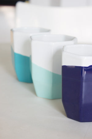 Ceramic Geo Cup Set of 6