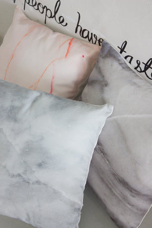 White Marble Throw Pillow