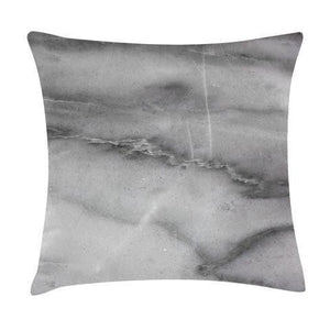 Grey Marble Throw Pillow