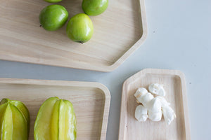 Blis Organic Wood Serving Tray (Large) - Trae Decor - cucumber