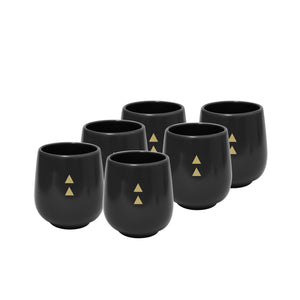 Feeka Cup With Black Triangles Set of 6